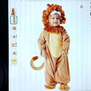 Lion Costume Realistic Plush Toddler Size 3T Age 3-4 UNISEX New
